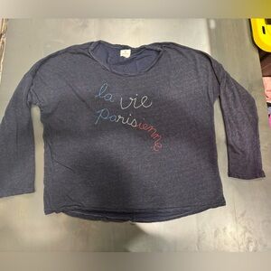 NWT Sundry Blue Long Sleeve Sweater Top Size Large 3 *See Description*